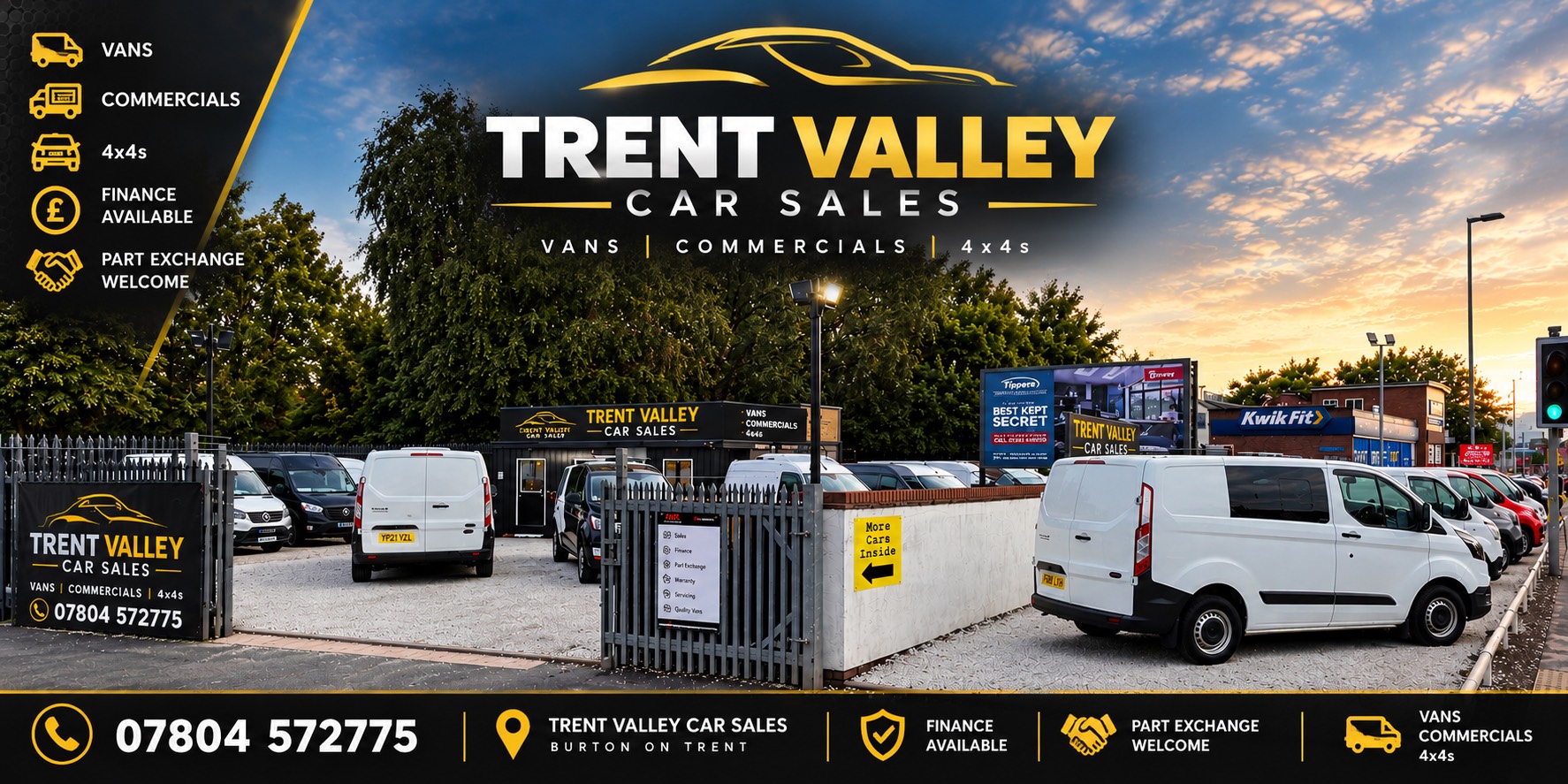 Trent Valley Car Sales, Burton on Trent - vans, commercials and 4x4s. Finance available, part exchange welcome. Call 07804 572775